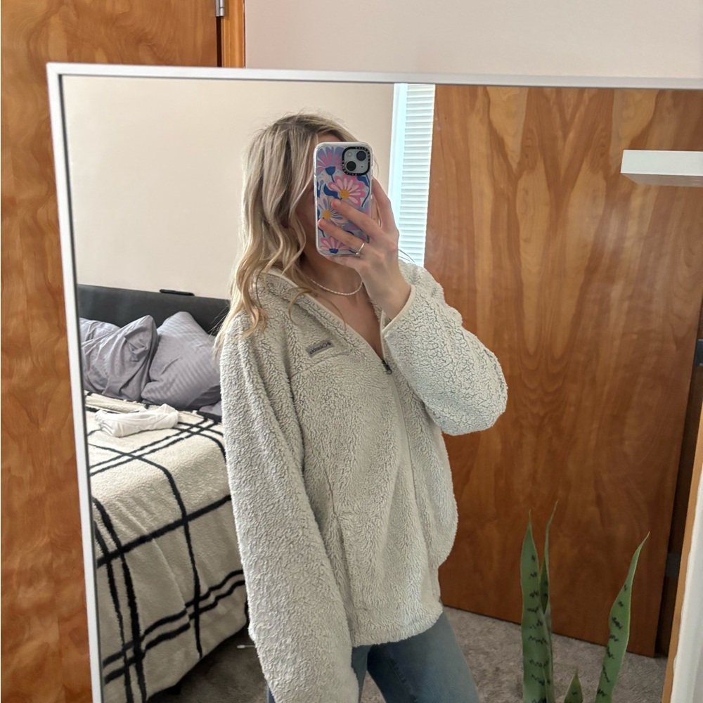 Columbia Cream Sherpa Zip Jacket